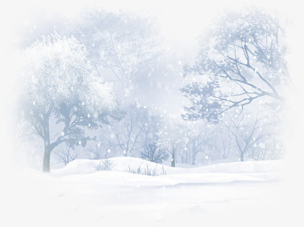 唯美雪景免抠