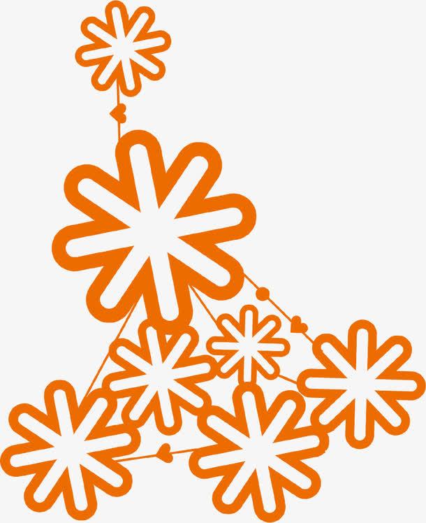 卡通雪花状好礼送不停免抠