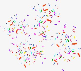 彩色礼花漂浮素材免抠