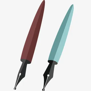 手绘墨水笔免抠