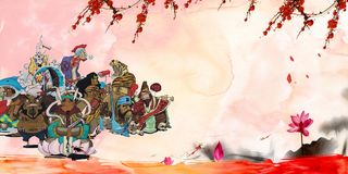 文化瑰宝四大名著水浒传展板背景素材高清