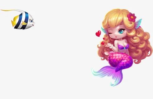 捕鱼人物美人鱼免抠