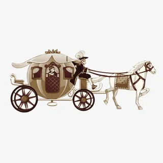 卡通复古南瓜马车免抠