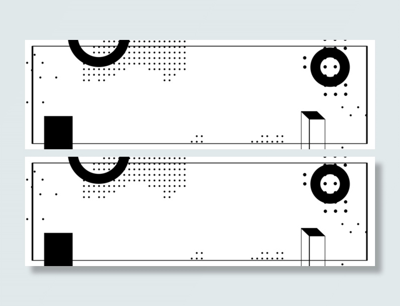 简约黑白几何图形banner背景高清