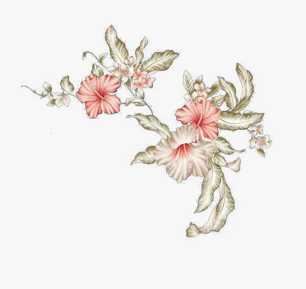 中国元素花免抠