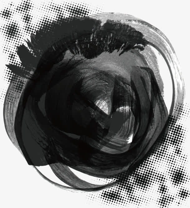 黑色笔刷底纹免抠