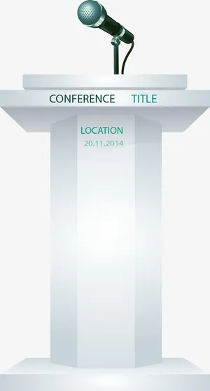 矢量手绘演讲台免抠