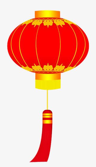 红色手绘灯笼免抠