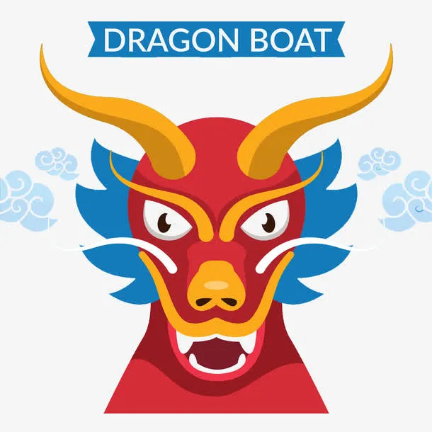 手绘龙头免抠
