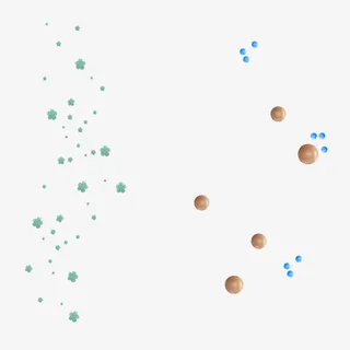 卡通花瓣飘落圆珠飘落免抠