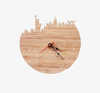 纽约城市剪影时钟免抠 纽约城市剪影时钟免抠