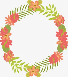 圆形可爱花朵边框免抠