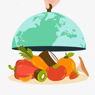 蔬菜盘卡通素材免抠