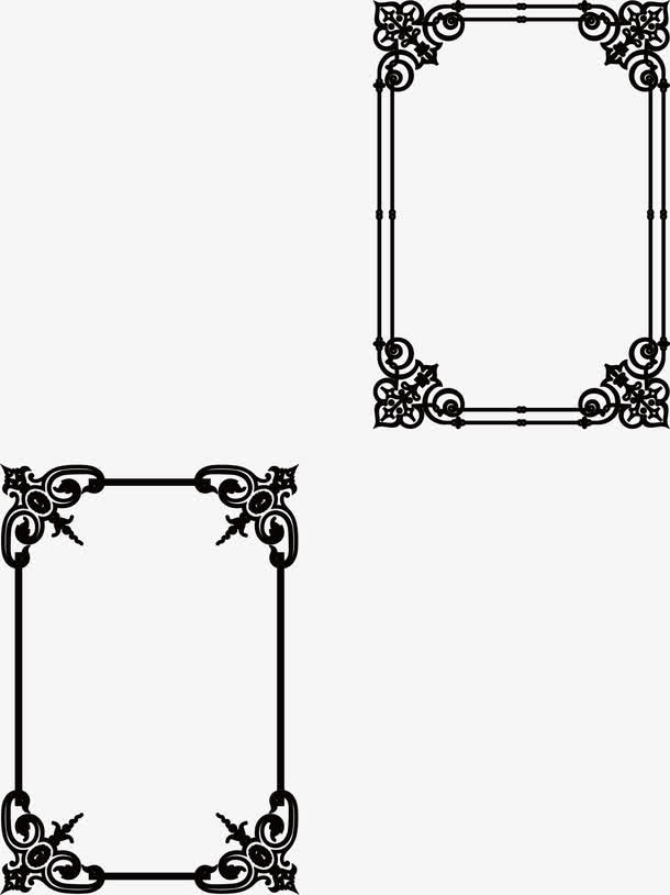 矢量图黑线框免抠
