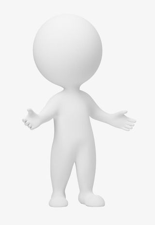 3d小人图片素材3D卡通 小白人免抠