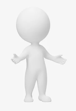 3d小人图片素材3D卡通 小白人免抠