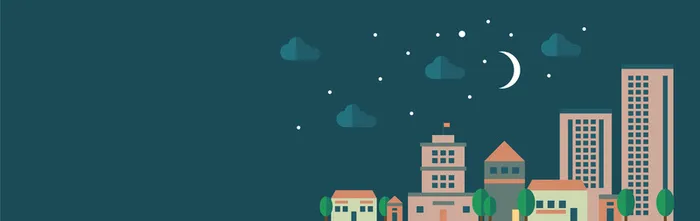 扁平化夜间城市高清