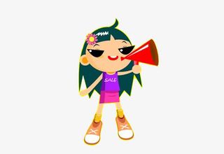 小女孩拿喇叭免抠