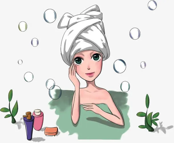 沐浴的美女图片素材免抠