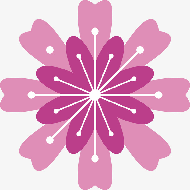 手绘桃花瓣漂浮桃花免抠