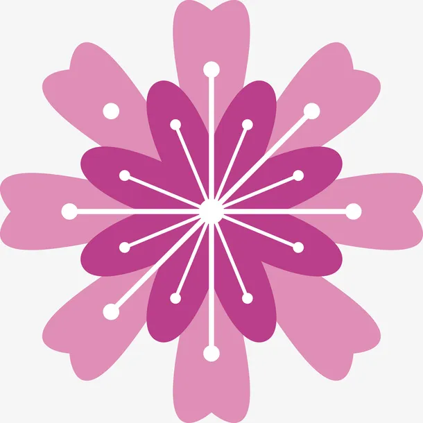 手绘桃花瓣漂浮桃花免抠