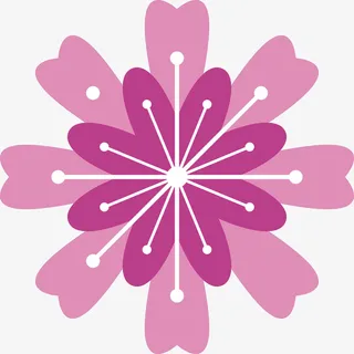 手绘桃花瓣漂浮桃花免抠