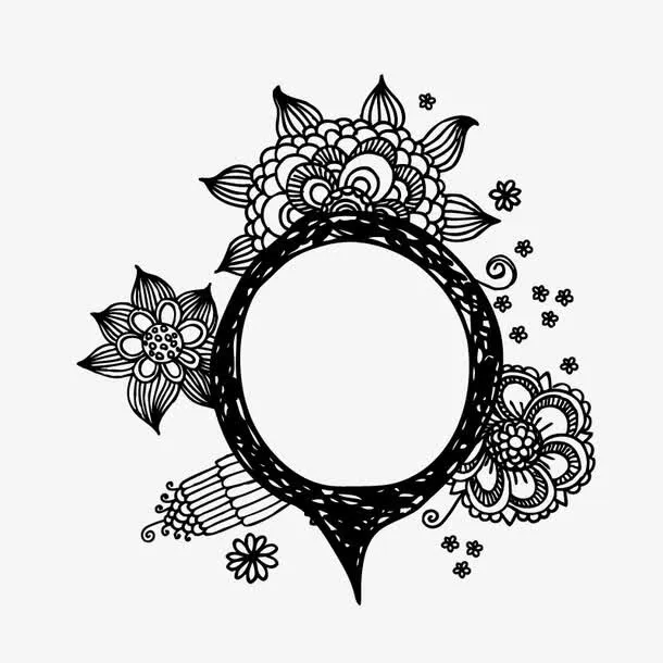 花朵装饰线条底纹免抠