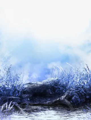 雾气里的紫色免抠