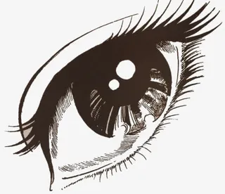 手绘眼睛免抠