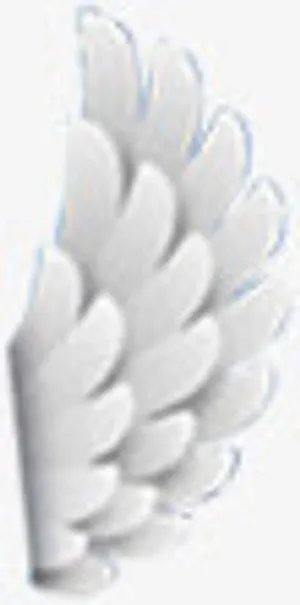 白色羽翼右七夕情人节免抠