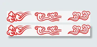 中国风云纹图案4免抠