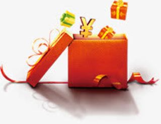 手绘活动卡通礼盒造型漂浮效果免抠