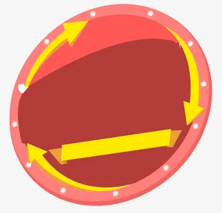 红色圆圈图案免抠