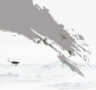 水墨底纹装饰免抠