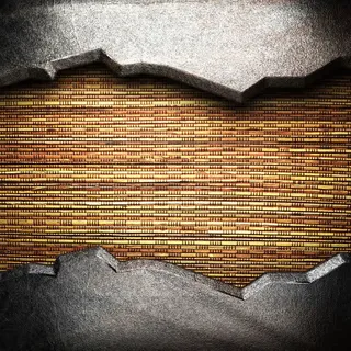 金属石头与金条背景