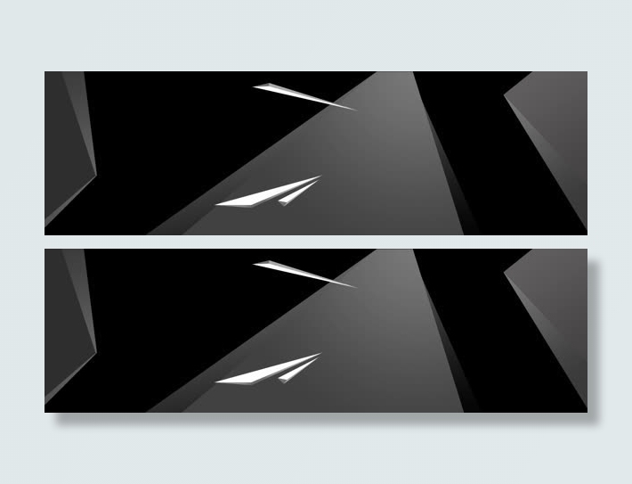 黑色立体几何背景banner