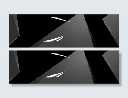 黑色立体几何背景banner