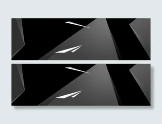 黑色立体几何背景banner