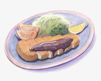 矢量手绘美食免抠