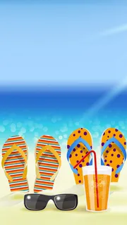 夏日海滩H5背景高清