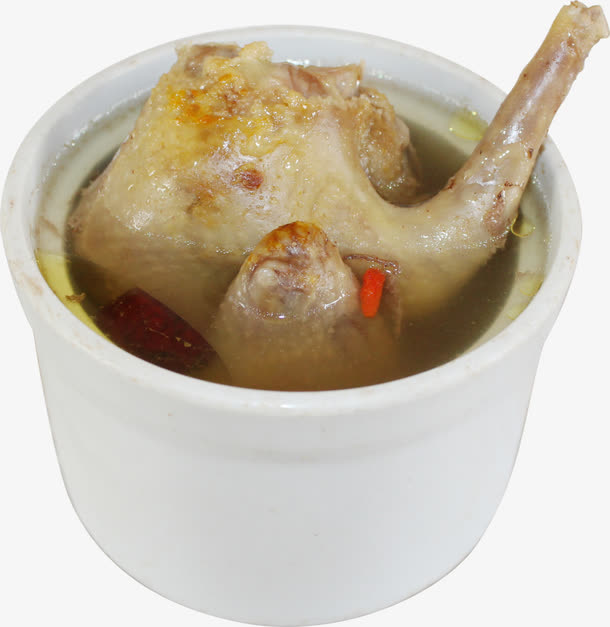 三七炖鸡食物免抠