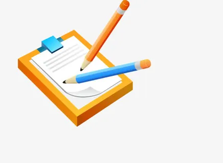 卡通矢量记事本免抠