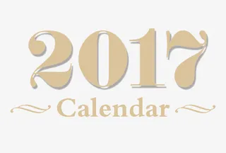 2017年挂历元素免抠