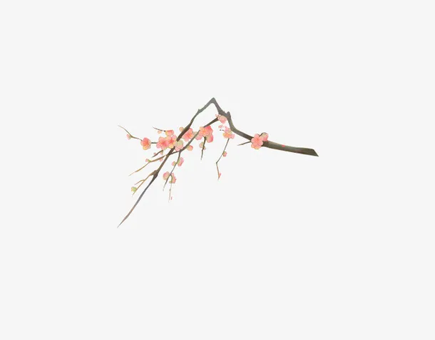 树梢上梅花免抠