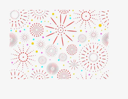 缤纷粉色烟花绽放免抠