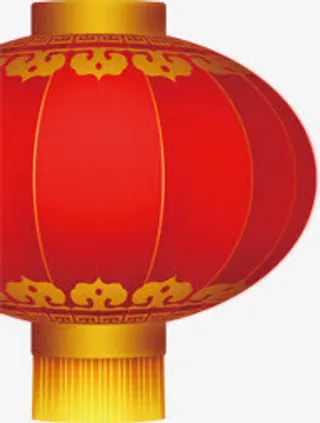 手绘红色喜庆春节灯笼免抠