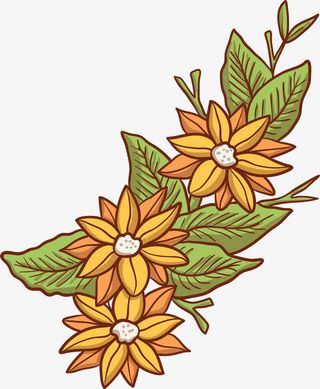 黄色春天的迎春花免抠