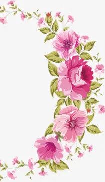 水彩花圈免抠