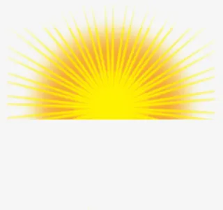 放射性黄色太阳光免抠