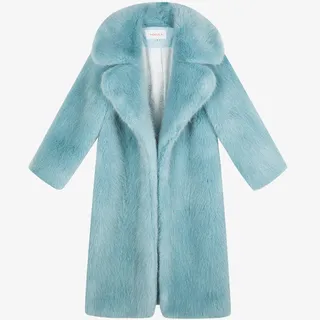 天蓝色皮草免抠